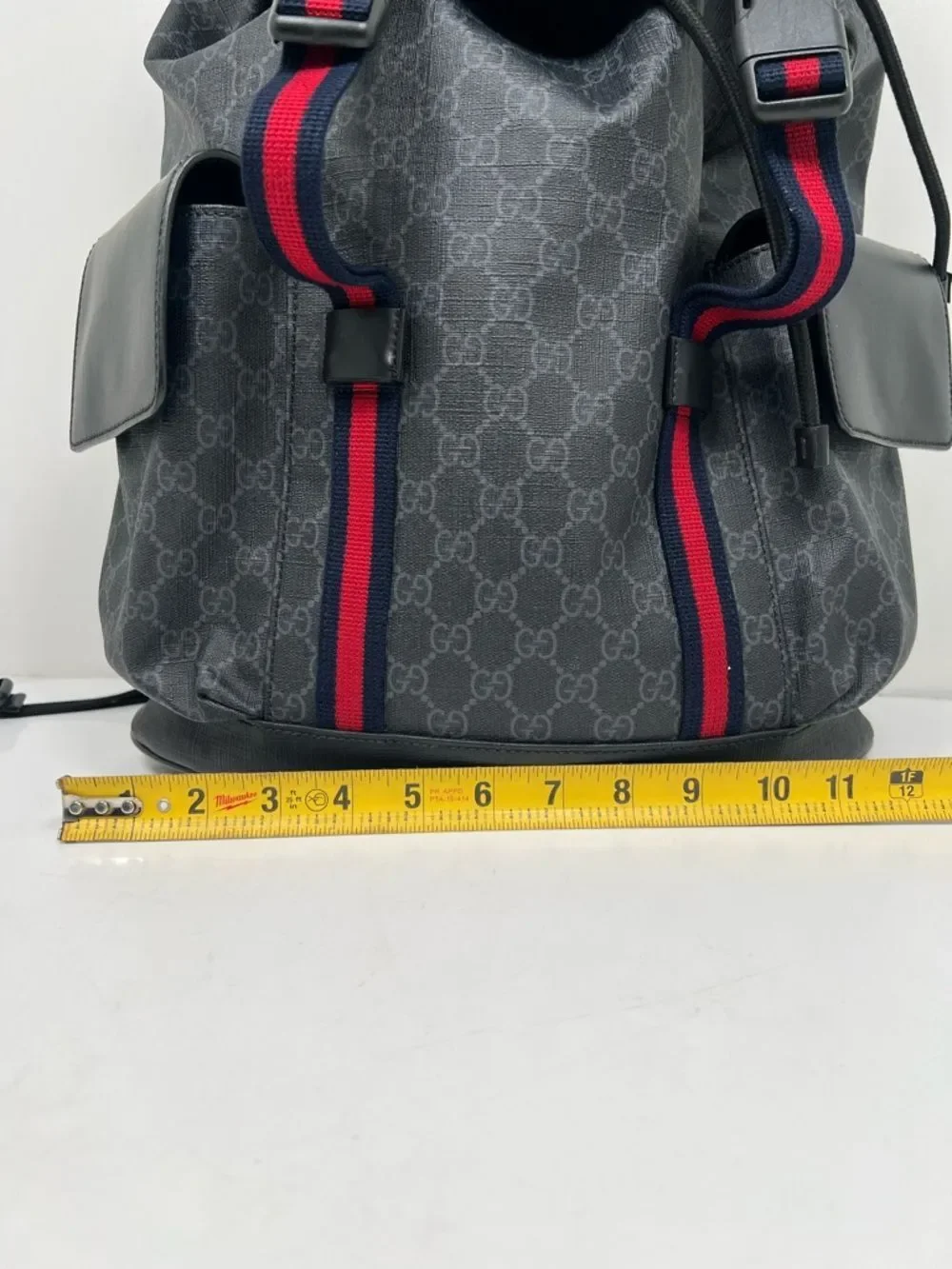 Gucci GG Supreme Men's Canvas Backpack in Black